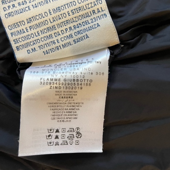 Moncler Flamme Giubbotto Black Jacket SZ 3 parka puffer down coat woman’s - Picture 15 of 16